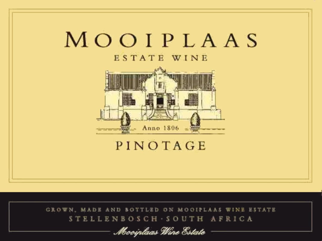 Mooiplaas Wine Estate Pinotage 2015 Front Label
