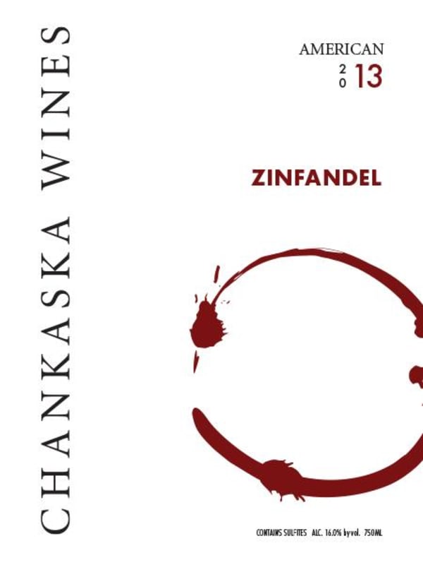 Chanskaska Wines Zinfandel 2013 Front Label
