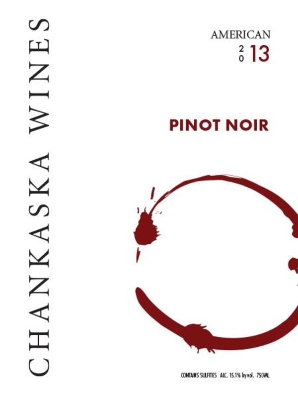 Chanskaska Wines Pinot Noir 2013 Front Label