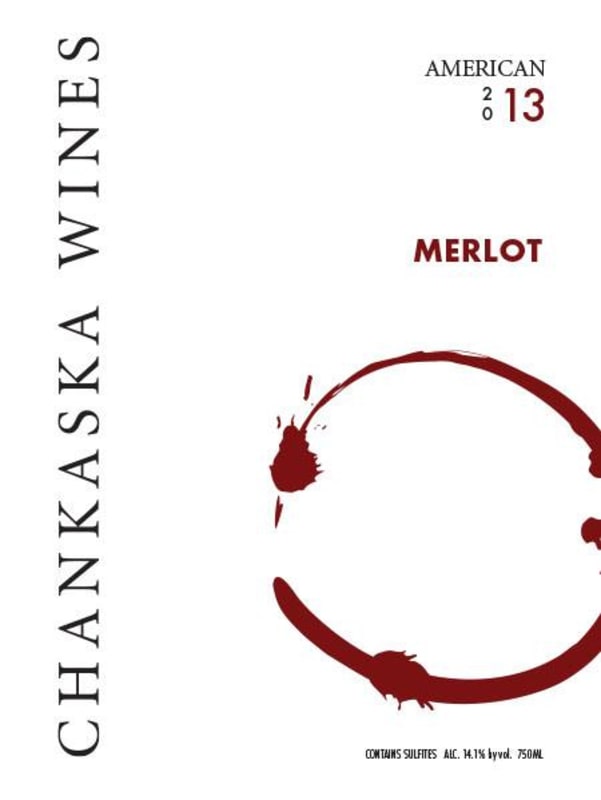 Chanskaska Wines Merlot 2013 Front Label