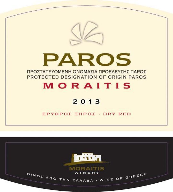 Moraitis Winery Paros Red 2013 Front Label