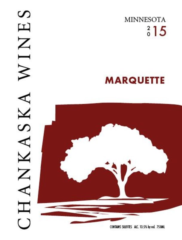 Chanskaska Wines Marquette 2015 Front Label