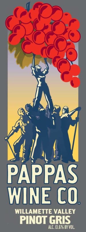 Boedecker Cellars Pappas Wine Co. Pinot Gris 2010 Front Label