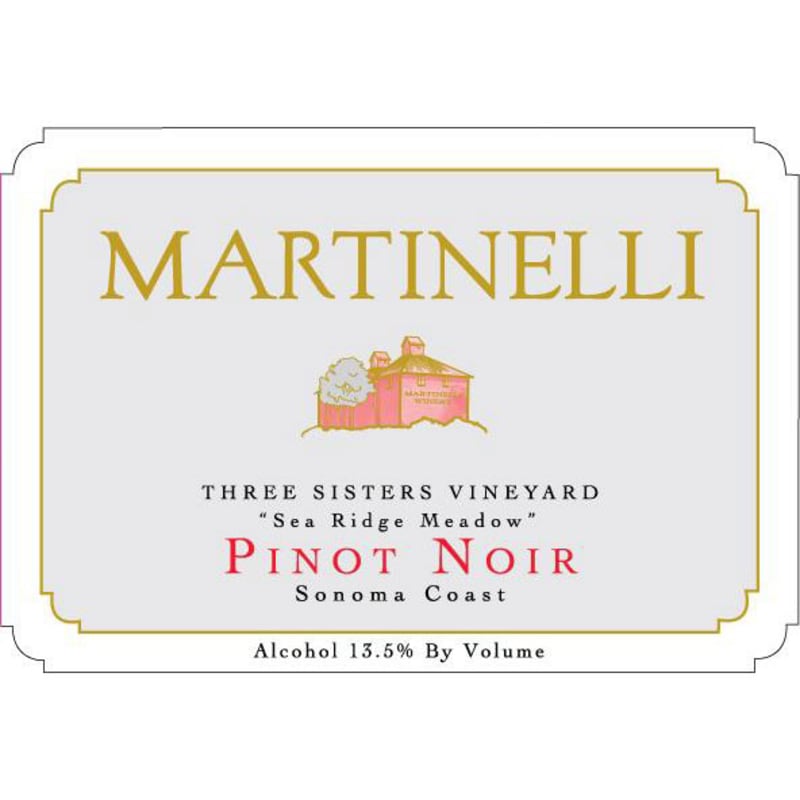 Martinelli Three Sisters Vineyard Sea Ridge Meadow Pinot Noir 2007 Front Label