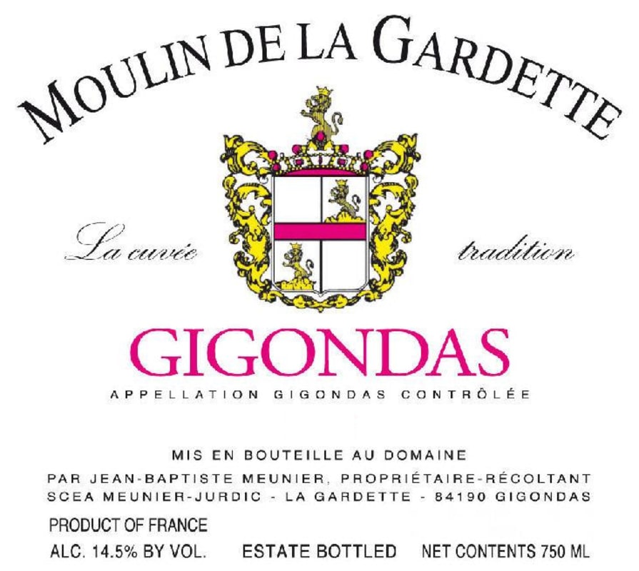 Moulin de la Gardette La Cuvee Tradition 2008 Front Label