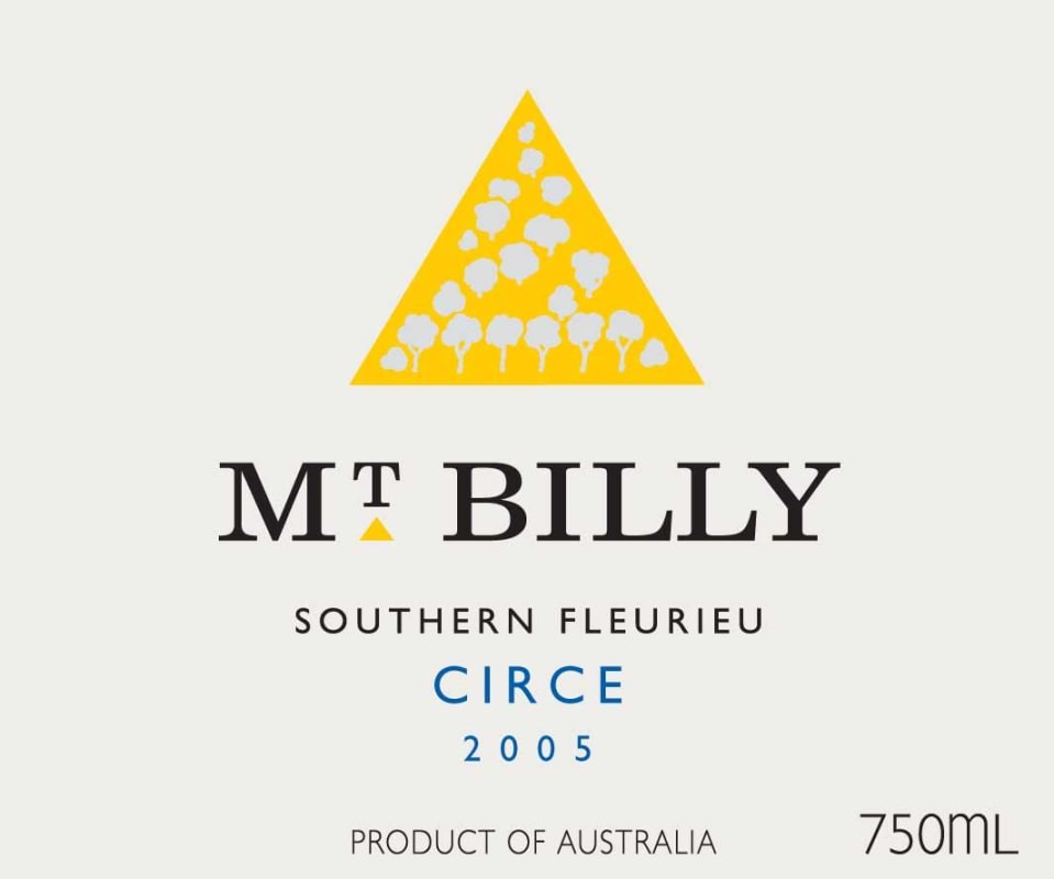 Mount Billy Wines Circe Shiraz Viognier 2005 Front Label