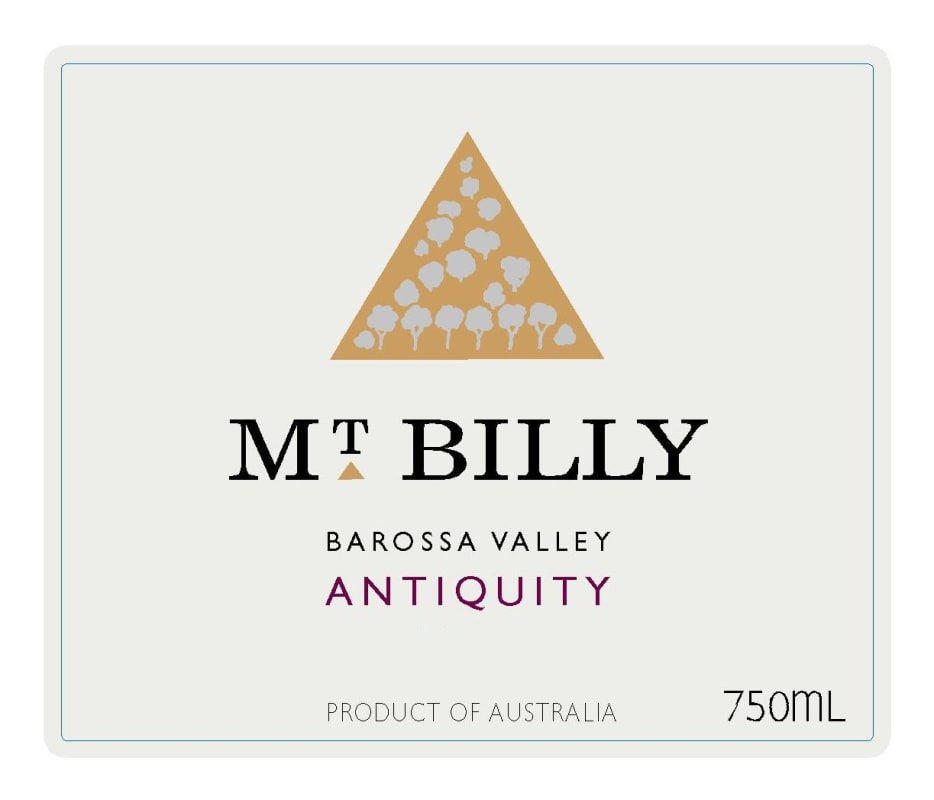 Mount Billy Wines Antiquity Shiraz 2012 Front Label