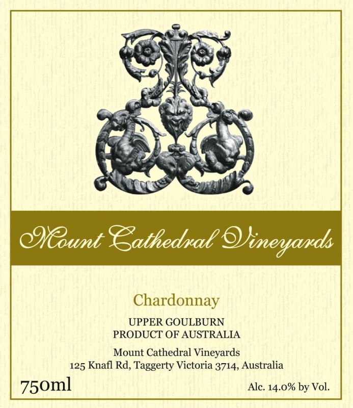 Mount Cathedral Vineyards Chardonnay 2015 Front Label