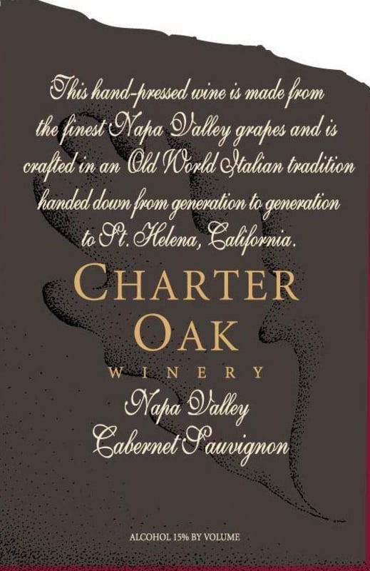 Charter Oak Winery Cabernet Sauvignon 2011 Front Label