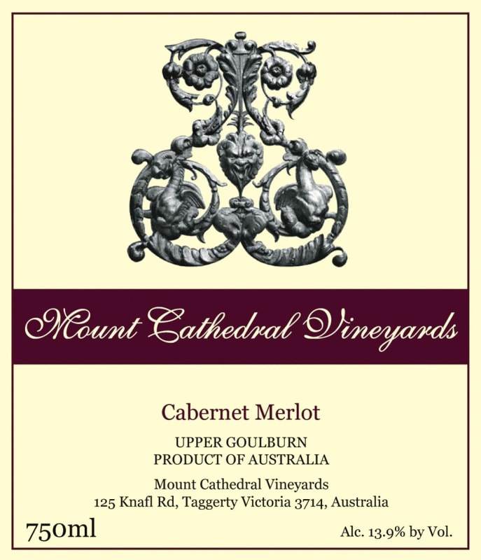 Mount Cathedral Vineyards Cabernet Sauvignon Merlot 2010 Front Label