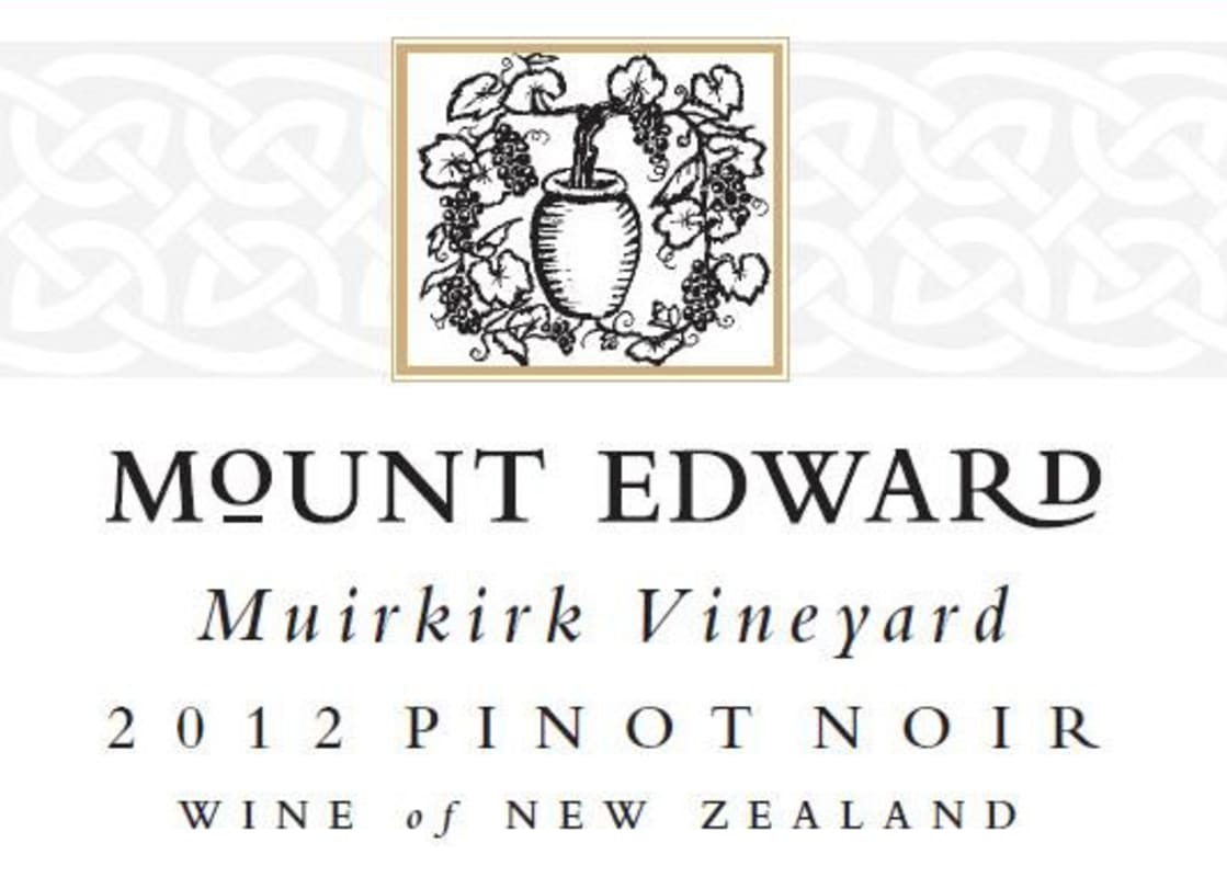 Mount Edward Muirkirk Pinot Noir 2012 Front Label