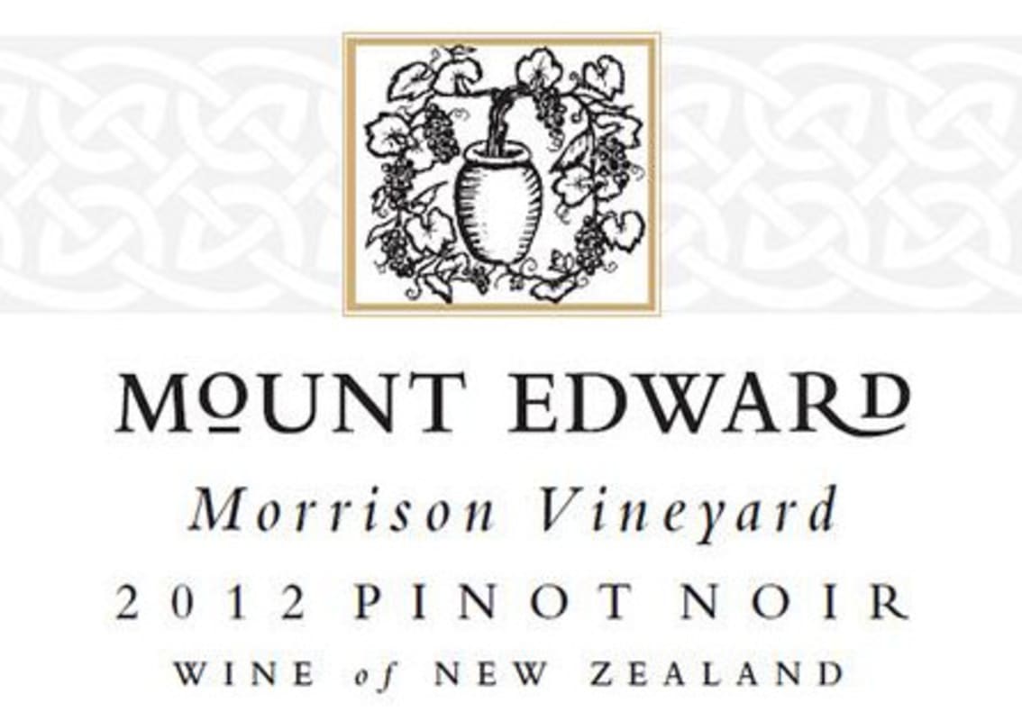 Mount Edward Morrison Vineyard Pinot Noir 2012 Front Label