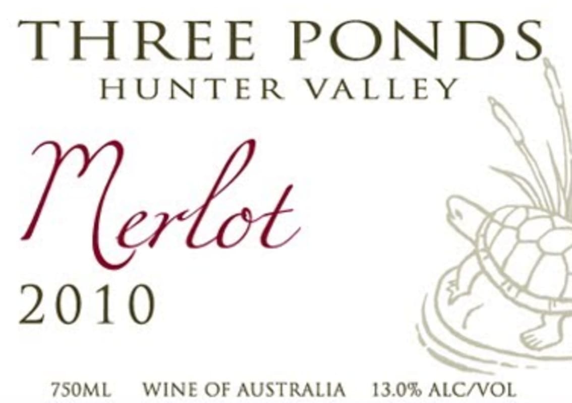 Mount Eyre Vineyards Three Ponds Merlot 2010 Front Label