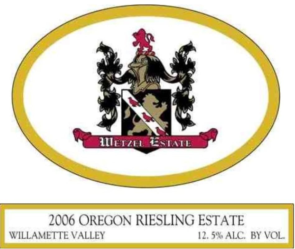 Chateau Bianca Wetzel Estate Riesling 2006 Front Label