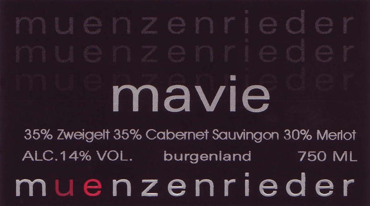 Munzenrieder Wein Mavie 2010 Front Label