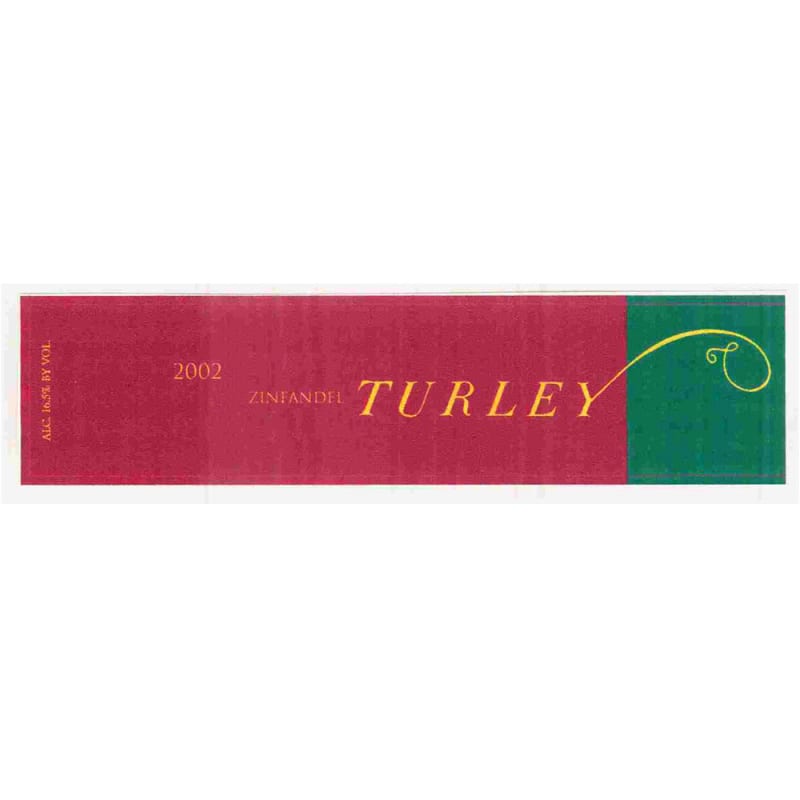 Turley Vineyard 101 Zinfandel 2002 Front Label