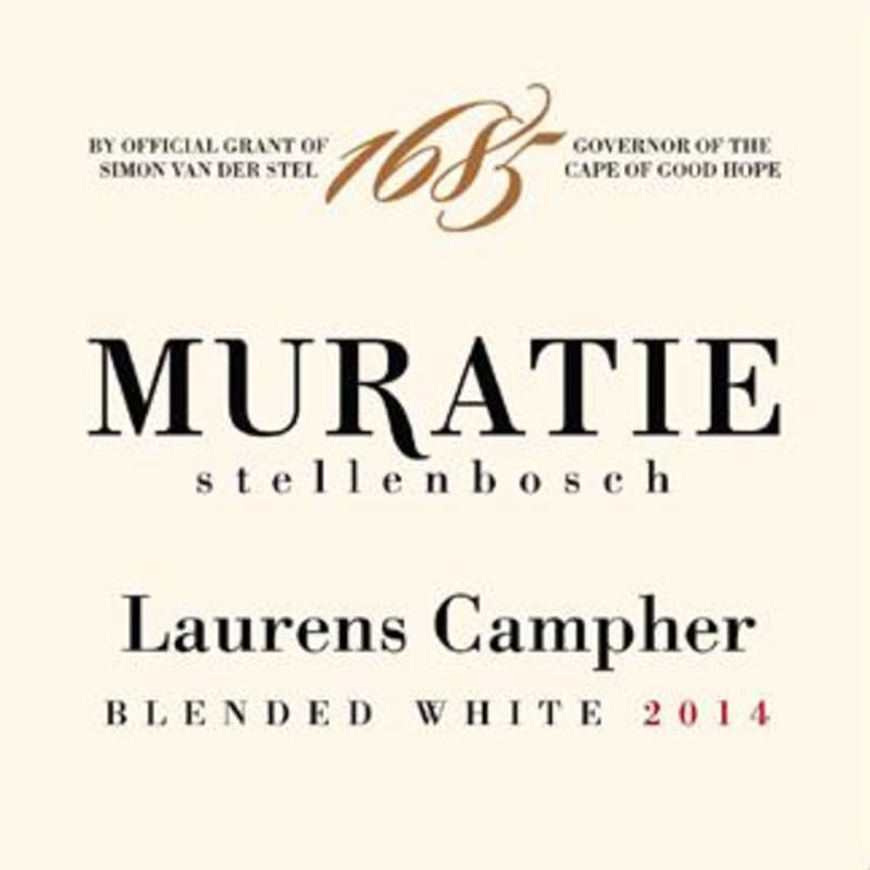 Muratie Laurens Campher Blended White 2014 Front Label