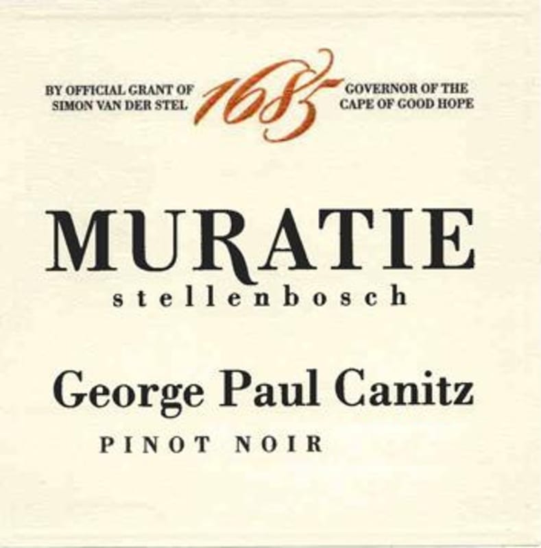 Muratie George Paul Canitz Pinot Noir 2011 Front Label