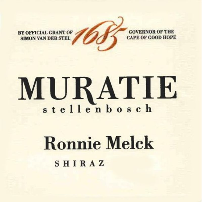 Muratie 1685 Ronnie Melck Shiraz 2013 Front Label
