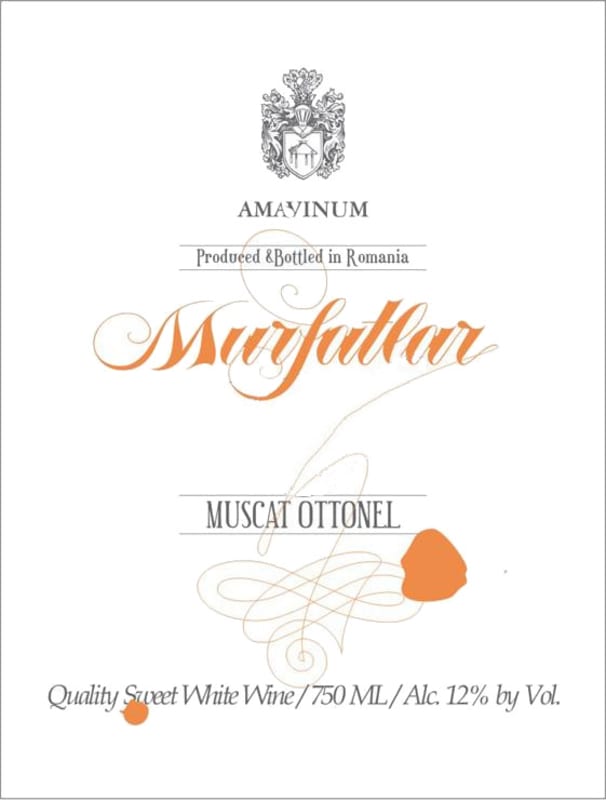 Murfatlar Amavinum Muscat Ottonel 2009 Front Label