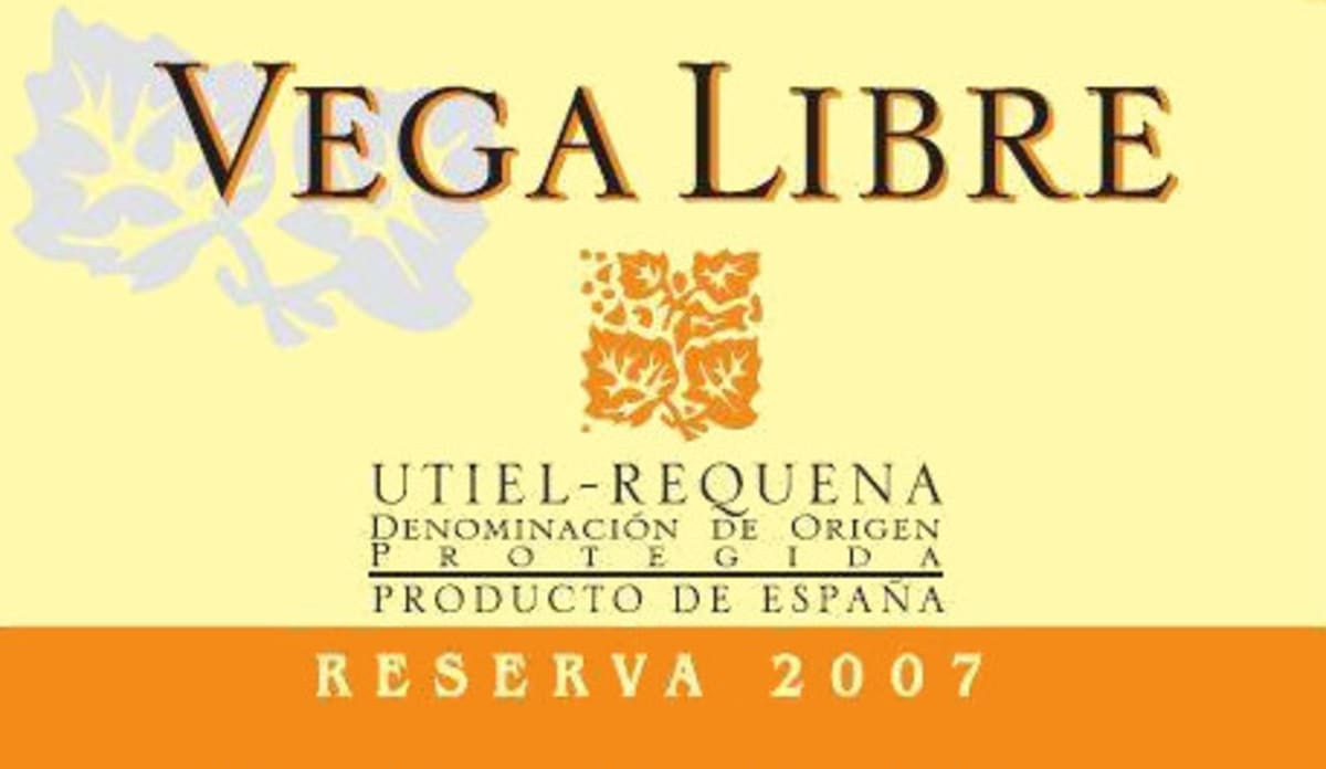 Murviedro Bodegas Vega Libre Reserva 2007 Front Label