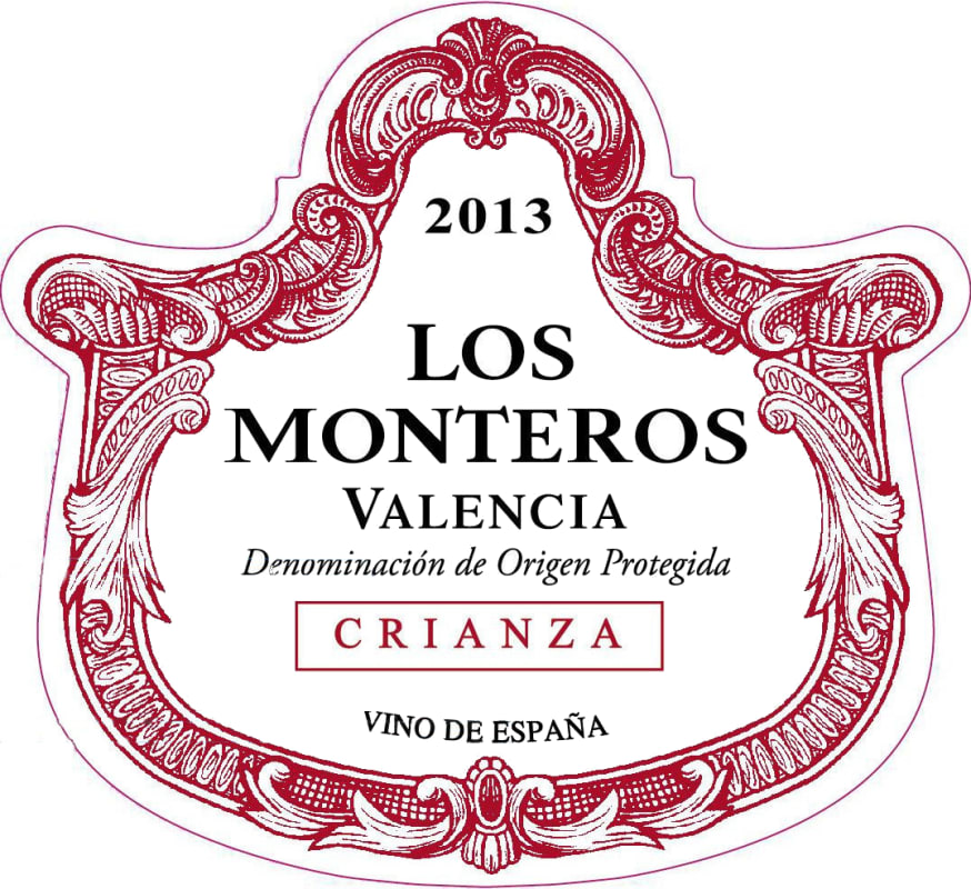 Murviedro Bodegas Los Monteros Crianza 2013 Front Label