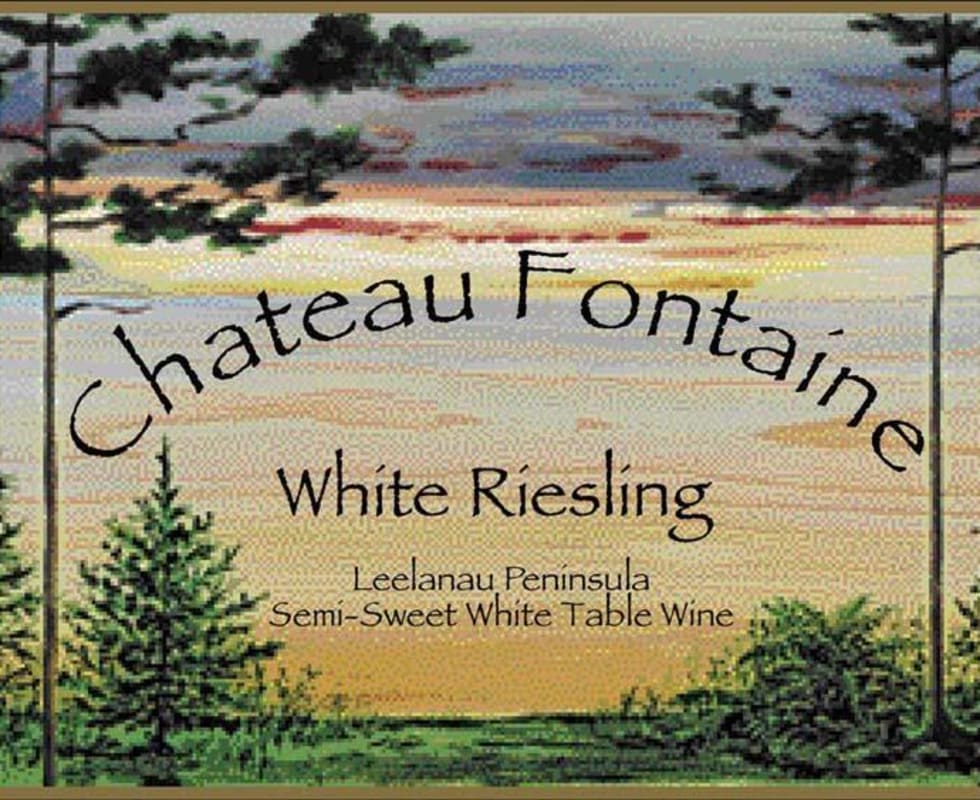 Chateau Fontaine Semi-Sweet White Riesling 2014 Front Label