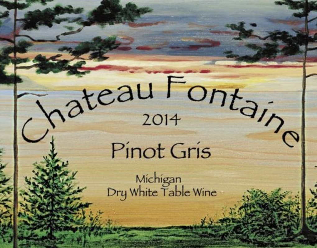 Chateau Fontaine Pinot Gris 2014 Front Label