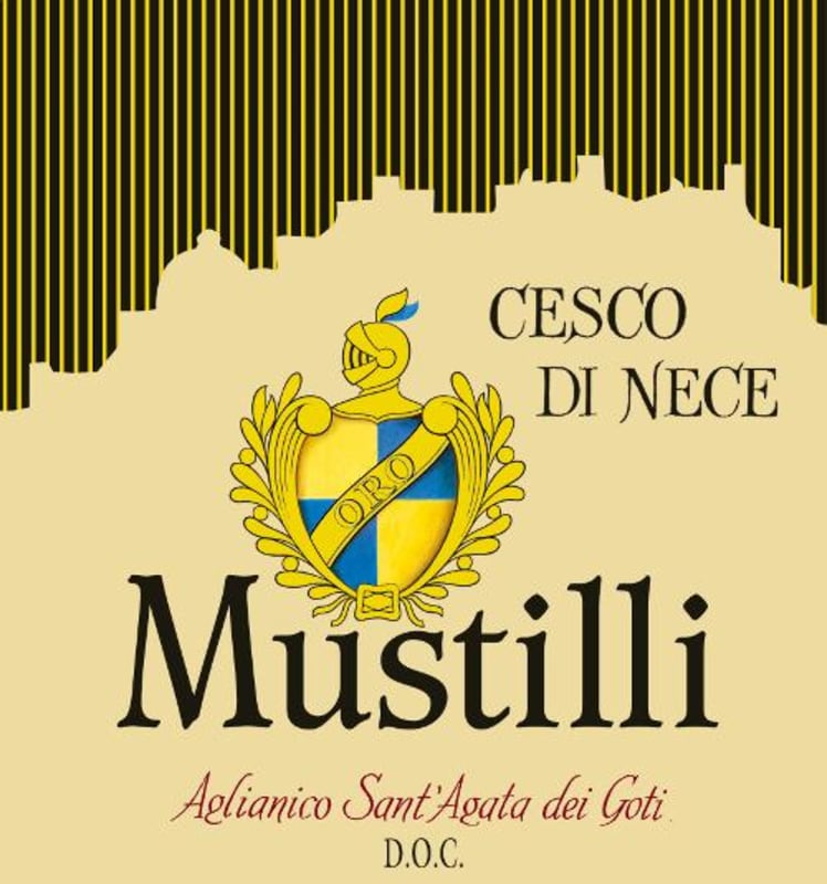 Mustilli Sant'Agata dei Goti Cesco di Nece Aglianico 2010 Front Label