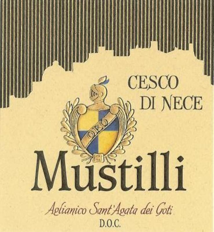 Mustilli Sant'Agata dei Goti Cesco di Nece Aglianico 2006 Front Label