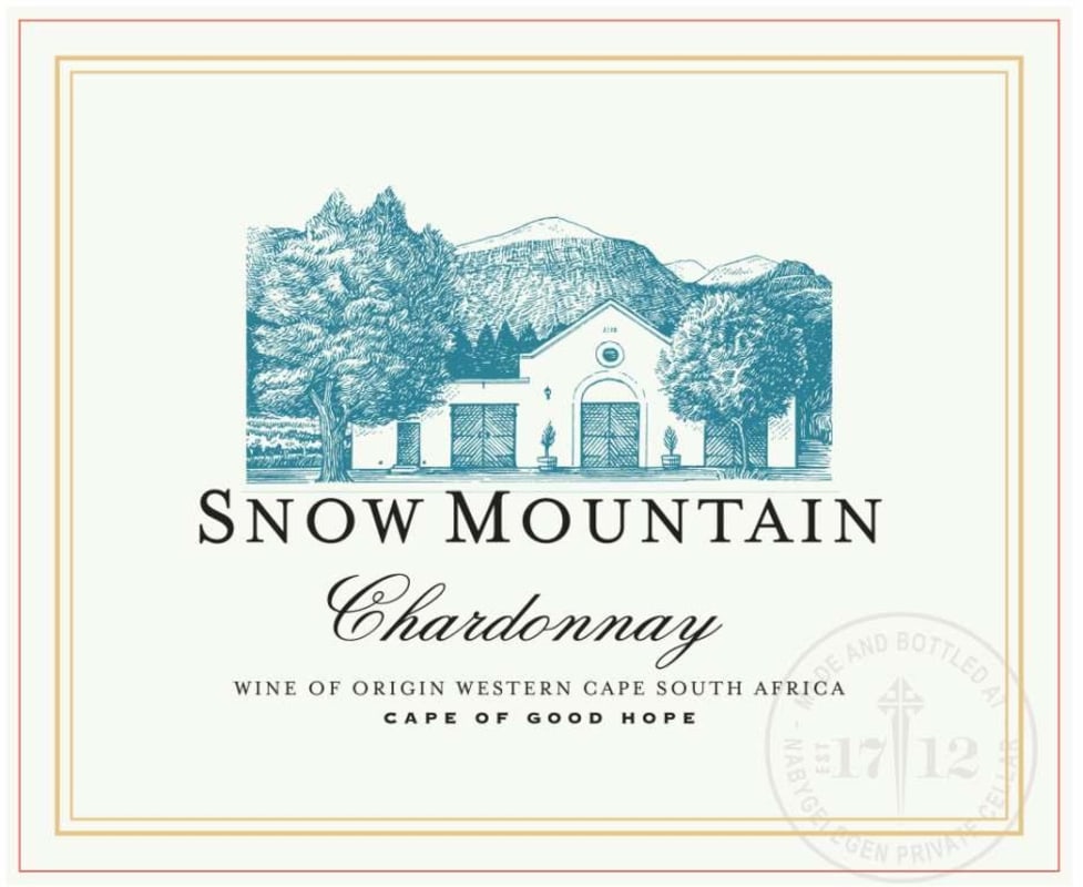 Nabygelegen Snow Mountain Chardonnay 2012 Front Label