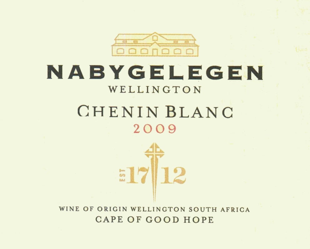 Nabygelegen Wellington Chenin Blanc 2009 Front Label