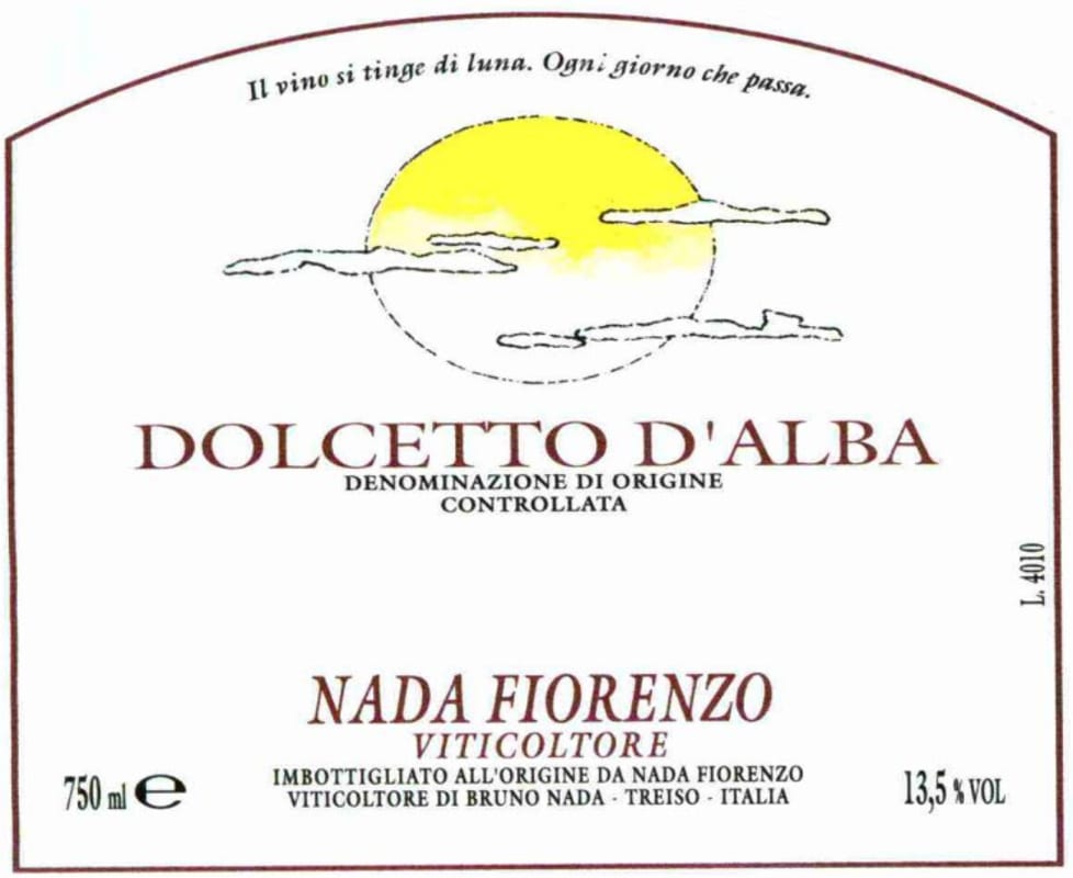 Nada Fiorenzo Dolcetto d'Alba 2004 Front Label