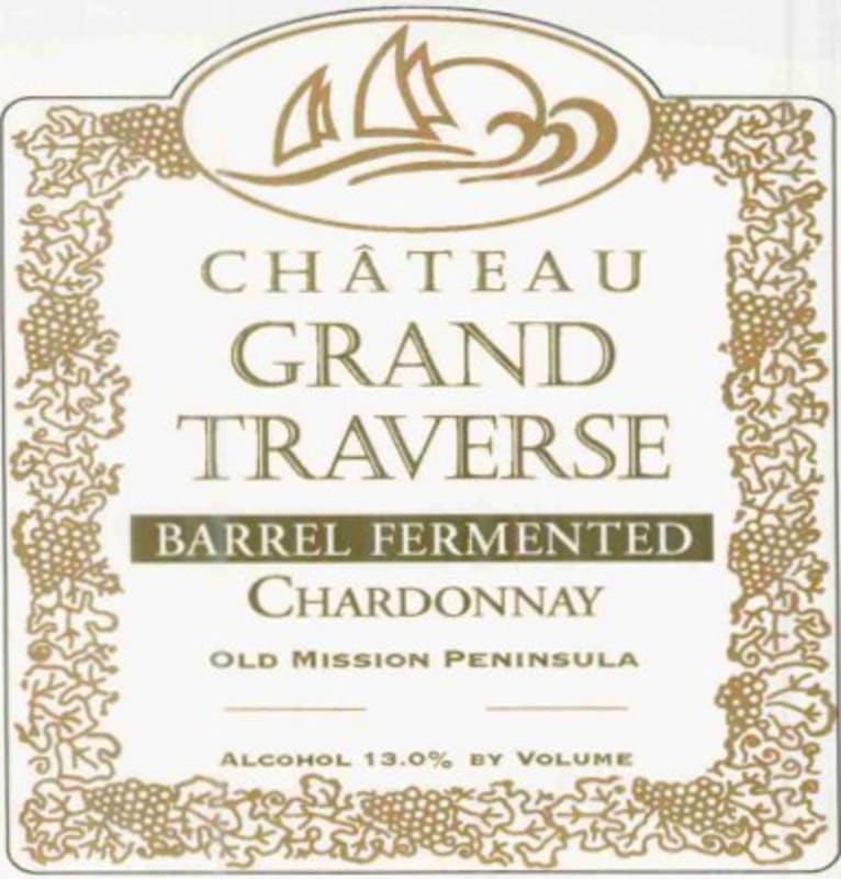 Chateau Grand Traverse Barrel Fermented Chardonnay 2004 Front Label