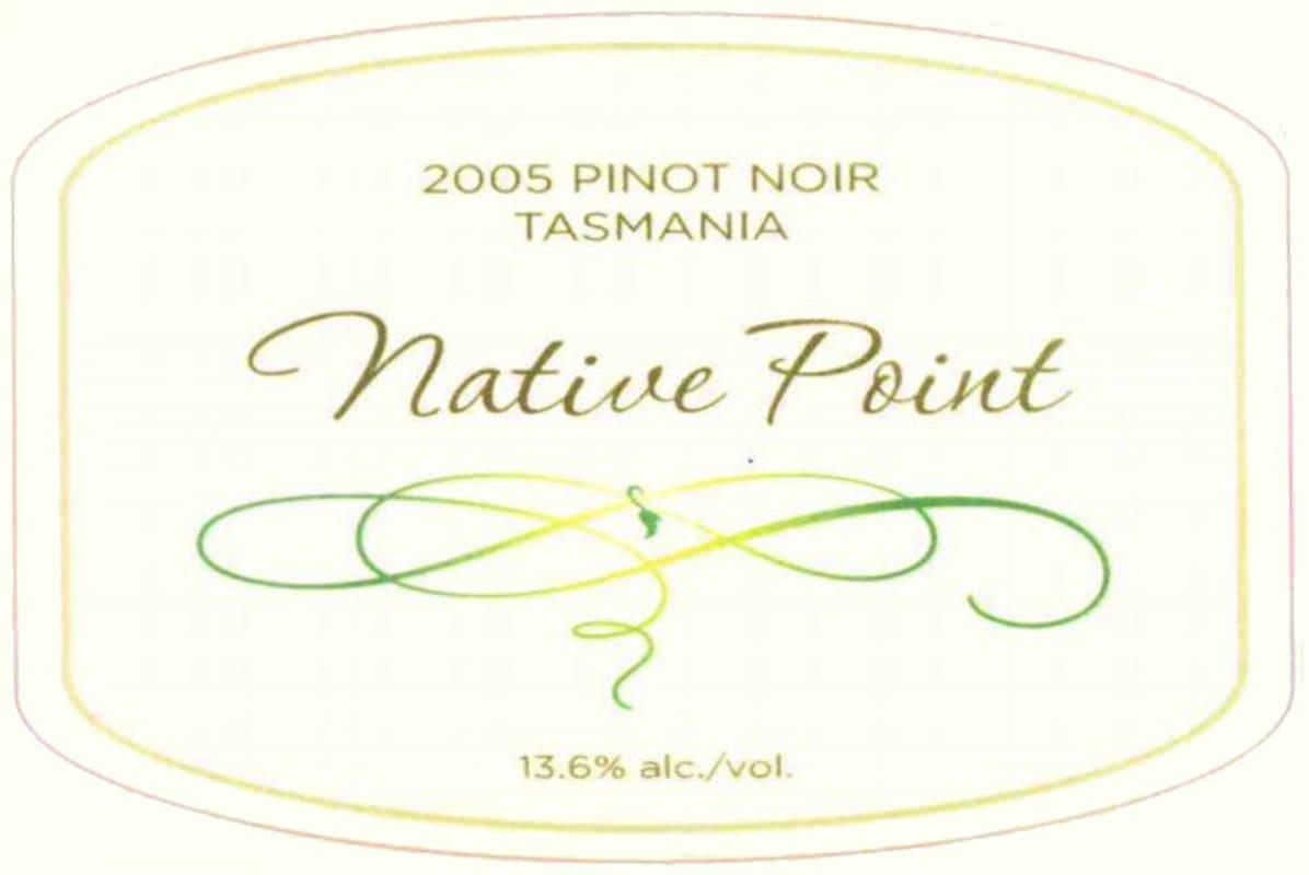 Native Point Pinot Noir 2005 Front Label