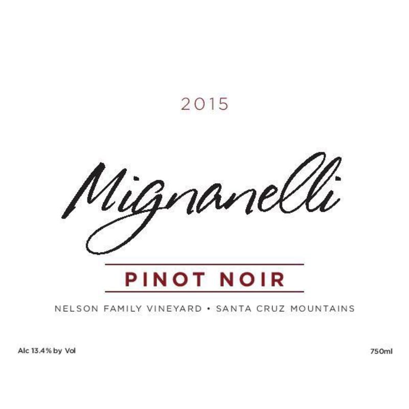 Mignanelli Nelson Vineyard Pinot Noir 2015 Front Label