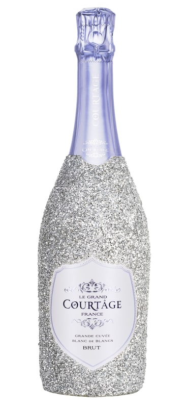 Le Grand Courtage Blanc de Blancs Brut Bedazzled Bottle Front Bottle Shot