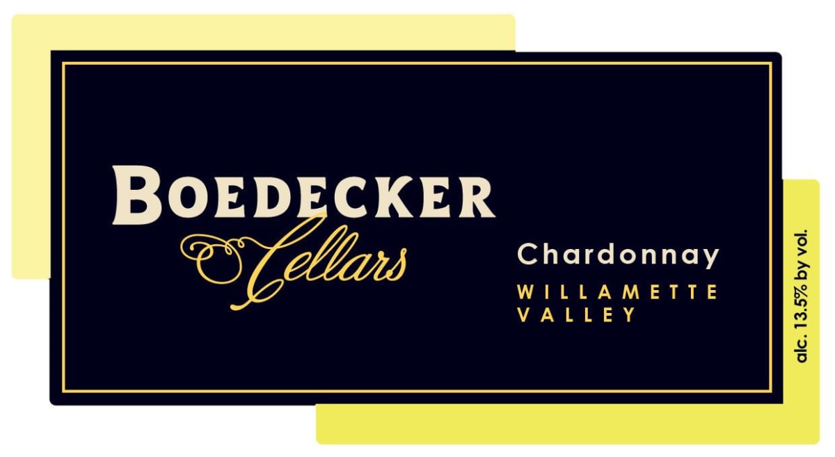 Boedecker Cellars Chardonnay 2013 Front Label