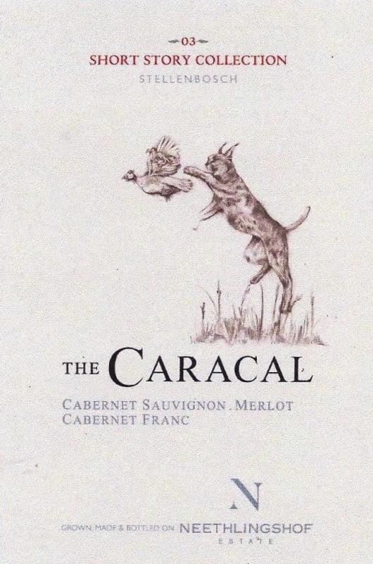 Neethlingshof Estate Short Story Collection The Caracal 2010 Front Label