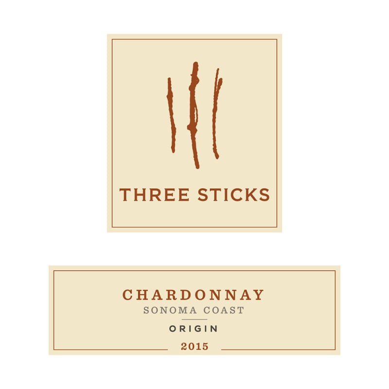 Three Sticks Durell Vineyard Origin Chardonnay 2015 Front Label