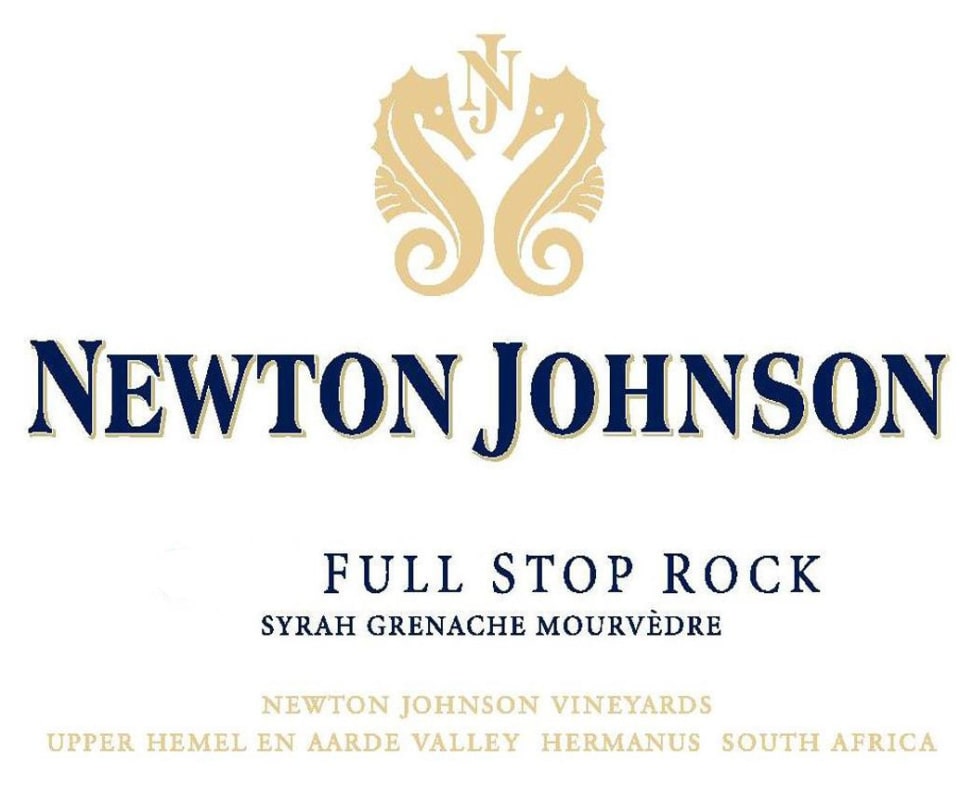 Newton Johnson Wines Full Stop Rock Syrah Grenache Mourvedre 2013 Front Label