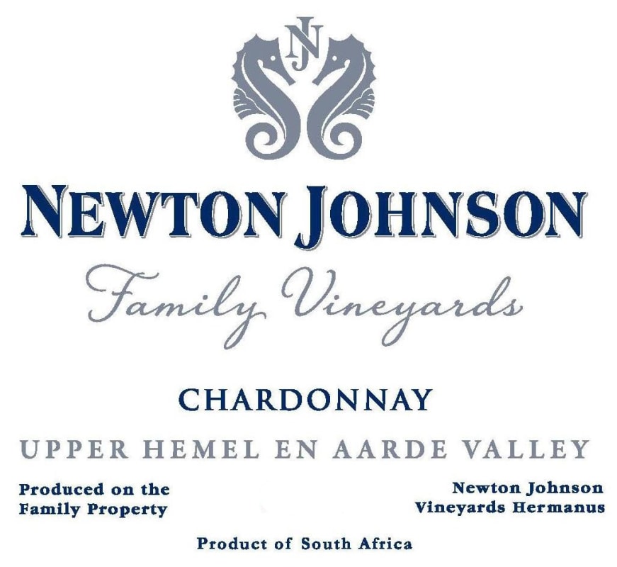 Newton Johnson Wines Family Vineyards Chardonnay 2015 Front Label
