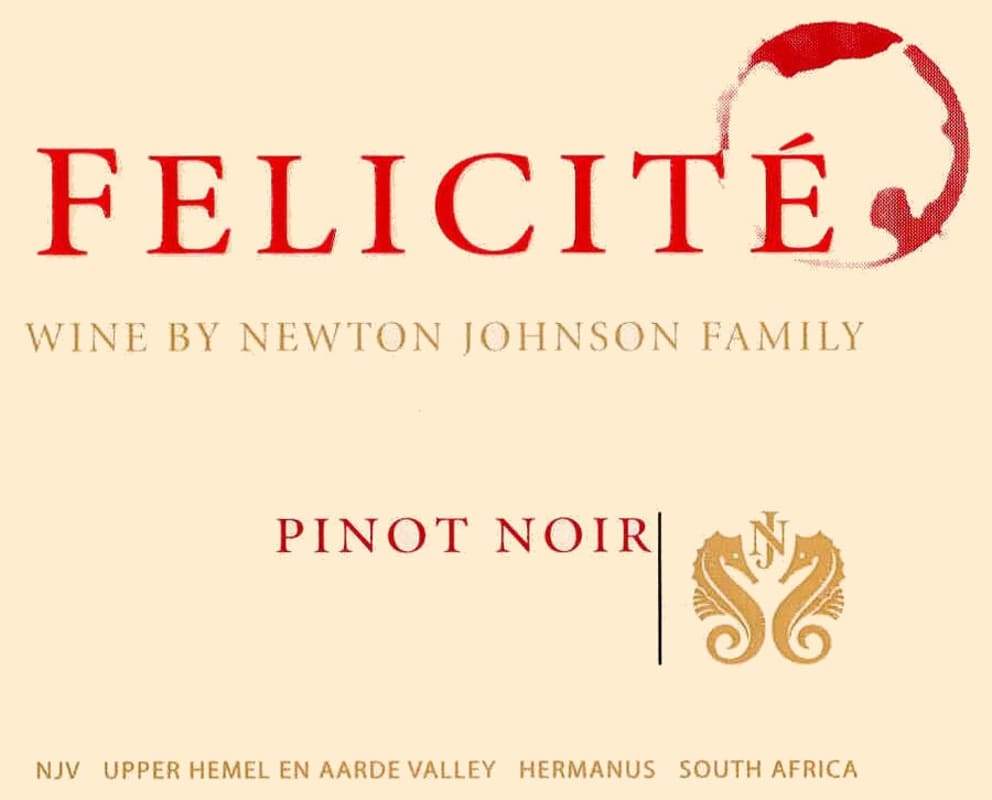 Newton Johnson Wines Felicite Pinot Noir 2011 Front Label