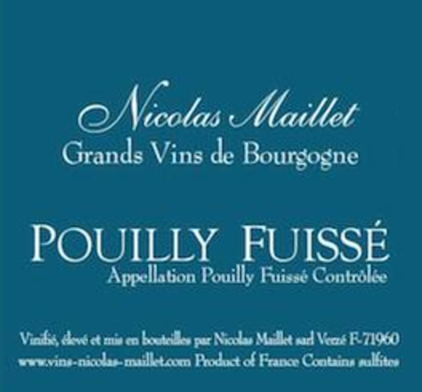 Nicolas Maillet Pouilly Fuisse 2011 Front Label