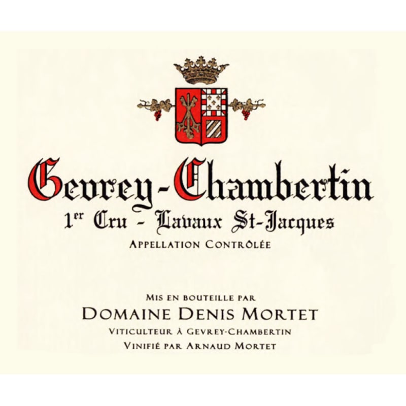 Denis Mortet Gevrey-Chambertin Lavaux St-Jacques Premier Cru 2015 Front Label