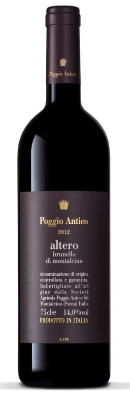 Poggio Antico Brunello di Montalcino Altero 2012 Front Bottle Shot