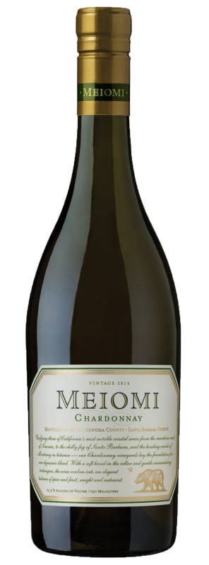 Meiomi Chardonnay 2016 Front Bottle Shot
