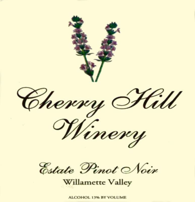 Cherry Hill Winery Estate Pinot Noir 2014 Front Label