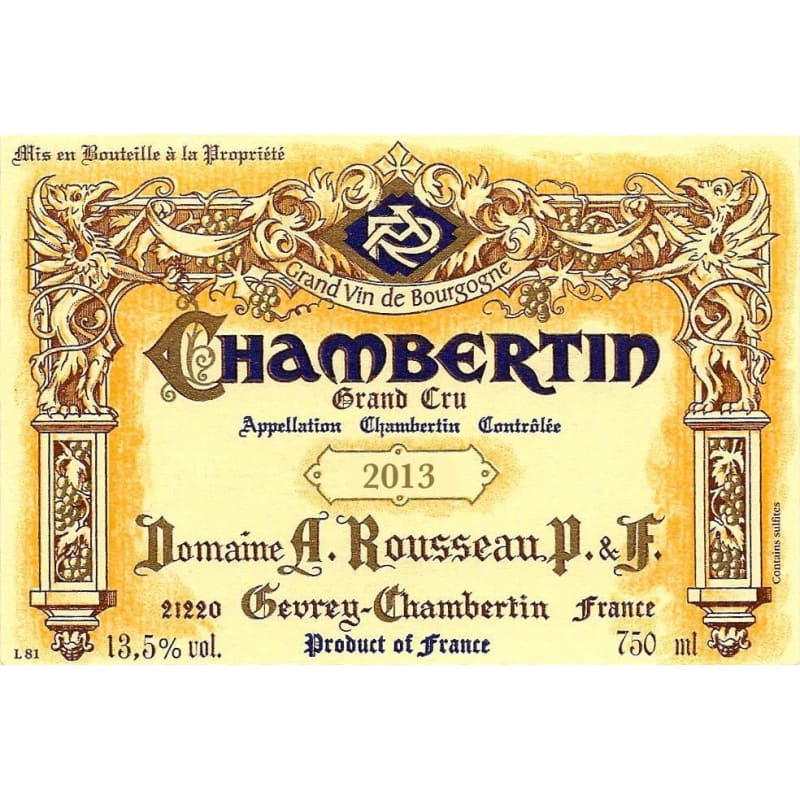 Domaine Armand Rousseau Chambertin Grand Cru 2013 Front Label