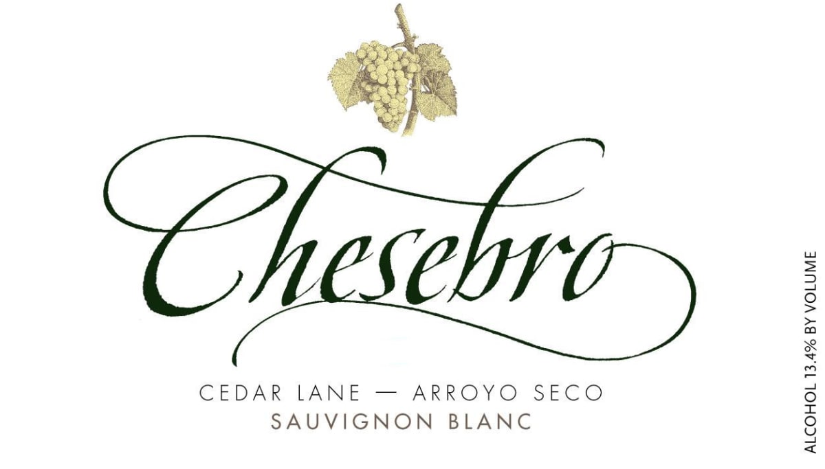 Chesebro Wines Cedar Lane Vineyard Sauvignon Blanc 2014 Front Label